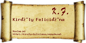 Király Feliciána névjegykártya